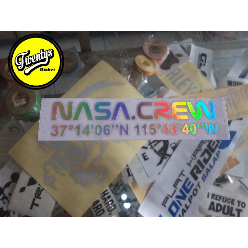 

STIKER NASA CREW CUTTING STIKER HOLOGRAM PELANGI