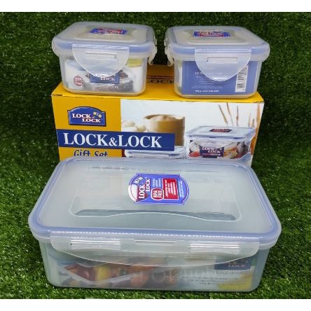 Lock n Lock Gift Set 3Pcs Wadah Makanan Tempat Makan