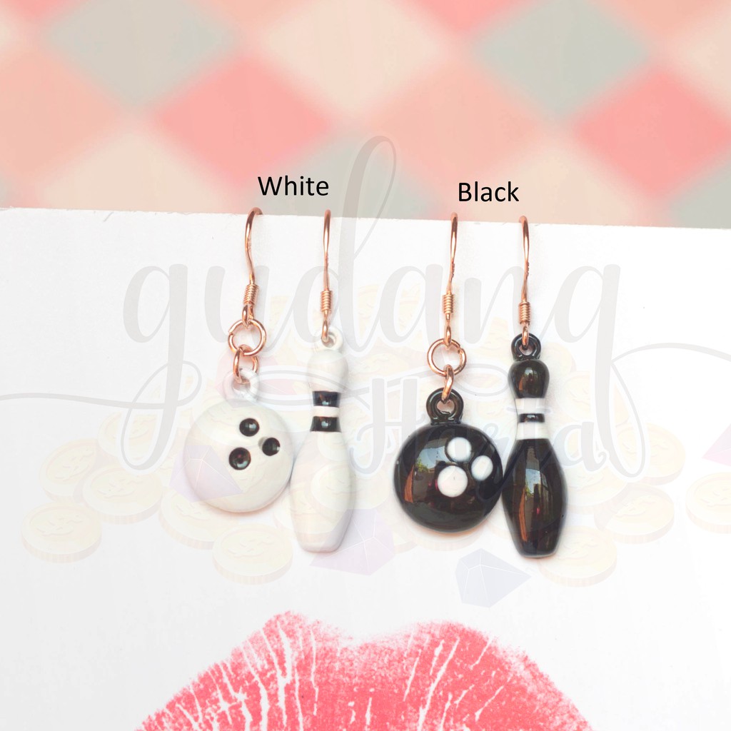 Anting Bowling Lucu Unik Asimetris GH 203711