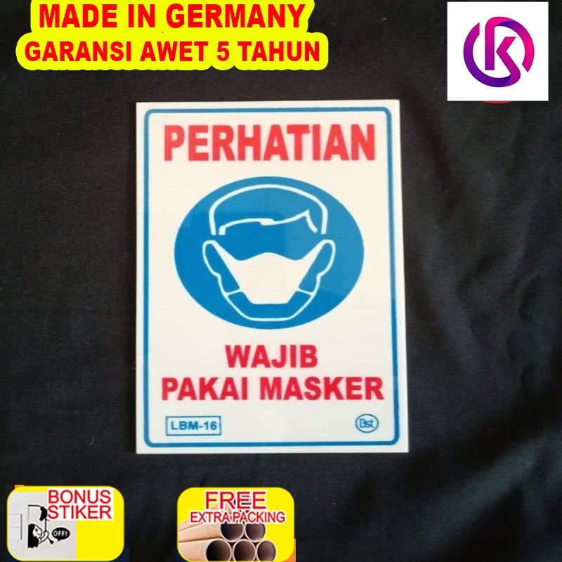 

Promo Papan Label Akrilik Tanda Wajib Pakai Masker Ukuran Medium