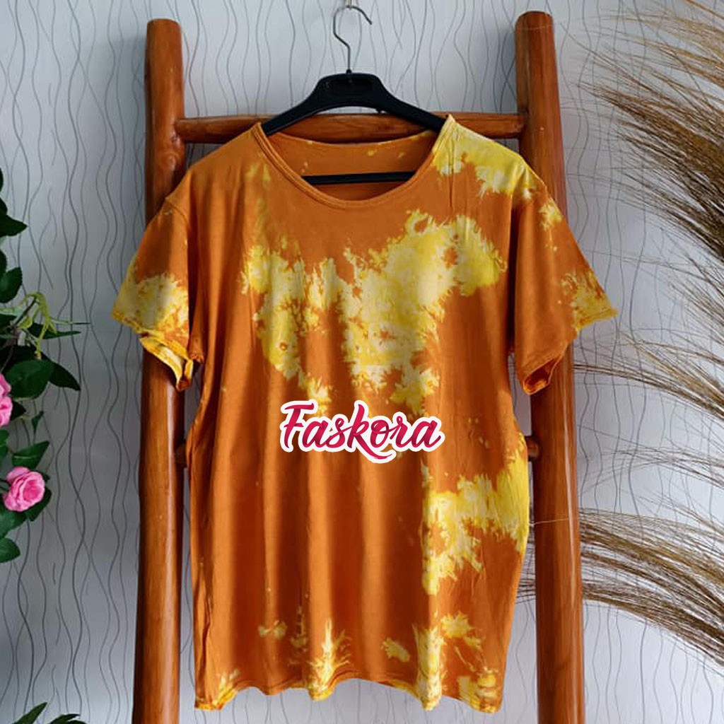 Kaos Wanita Jumbo Lengan Pendek Jersey / Kaos Tie dye Wanita Jumbo / Kaos Jersey Wanita Murah