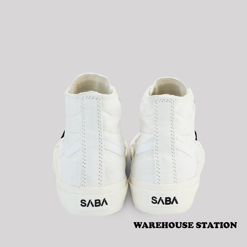 SABA Veloz High All White - Sepatu Sneakers Casual Pria Wanita