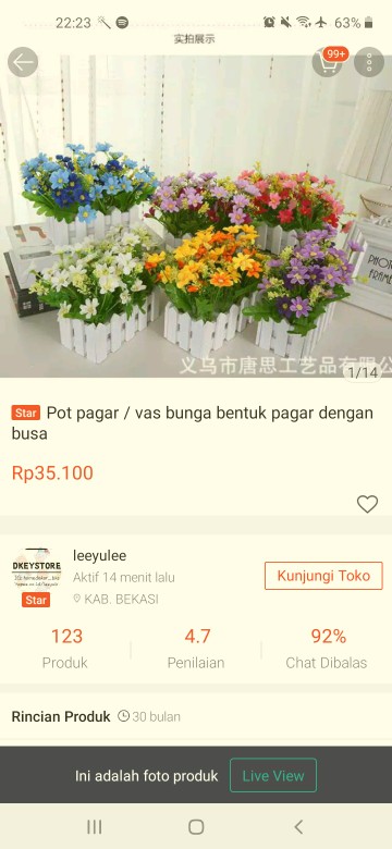 Pot Pagar / Vas Bunga Bentuk Pagar Dengan Busa