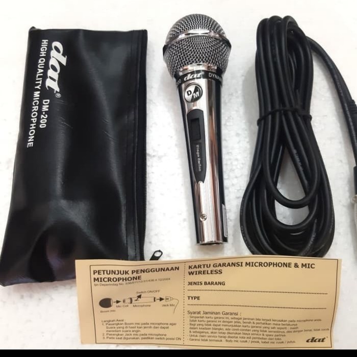 Microphone DAT DM200 / Mic DAT DM 200 / Mikrofon Kabel Bergaransi