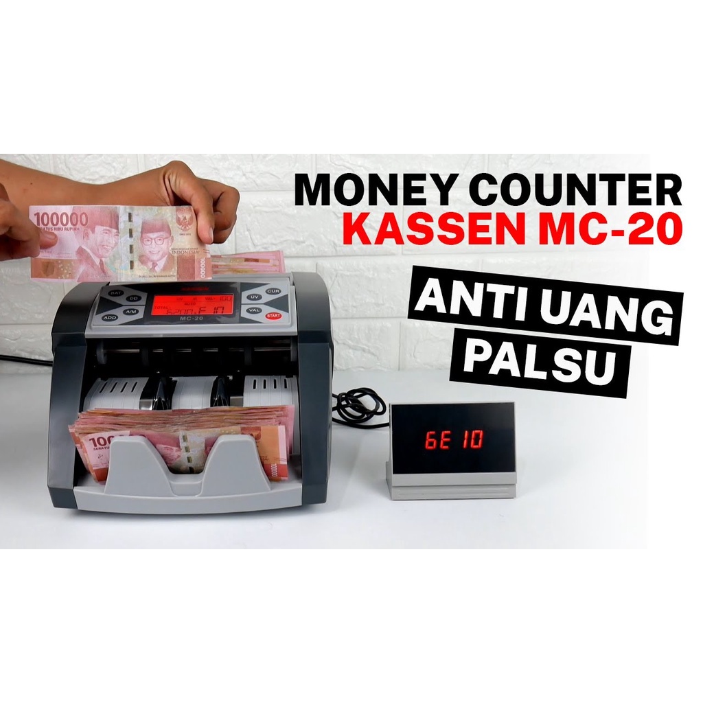 MESIN MC 20 ALAT PENGHITUNG UANG / KASSEN MC20 MONEY COUNTER DUAL SCREEN