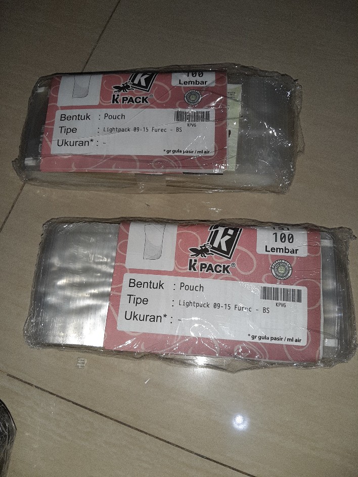 Standing Pouch Light Pack (full Transparan) 9x15cm 100gr Termurah