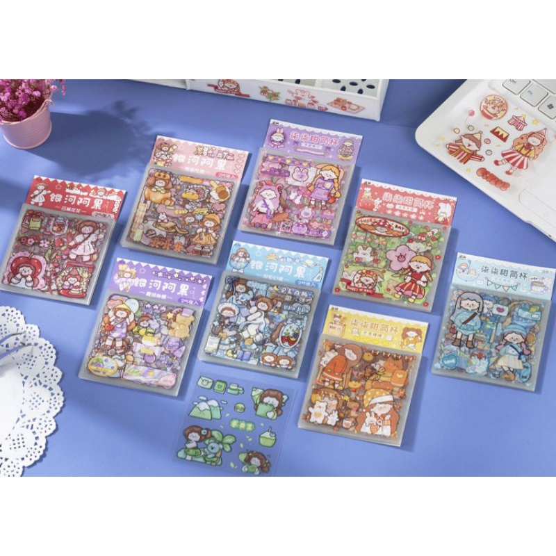 

Stiker Aesthetic Agoqiqi Series PVC Deco Scrapbook/Diary/Journal/HP/Laptop/Tumbler