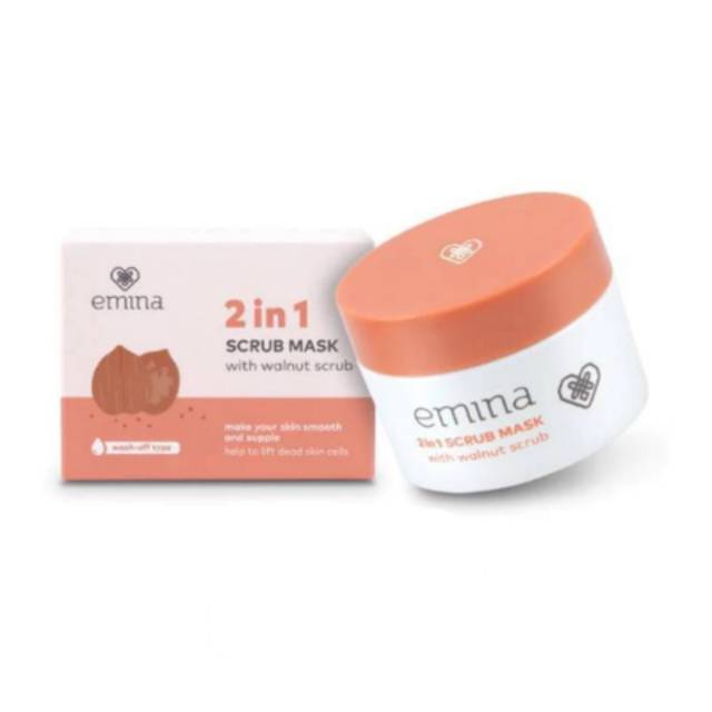 Emina 2in1 Scrub Mask Walnut