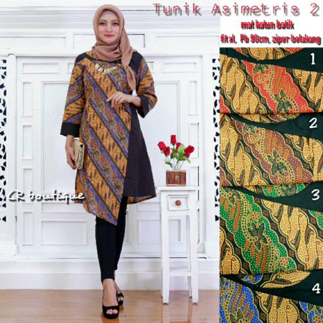 Batik Tunik Asimetris 2 Shopee Indonesia