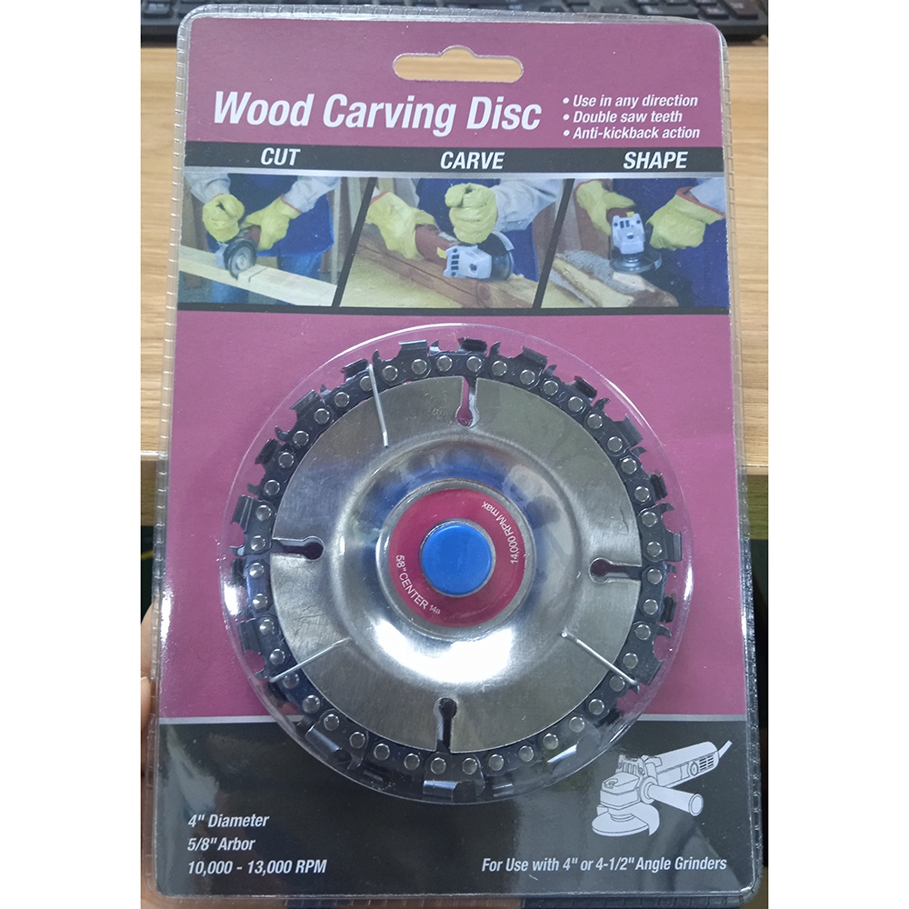 Bisa COD Kepala Gergaji Multifunction Woodworking Chain Plate Grinder Disc 4 inch 22 Tooth - Famirosa F322