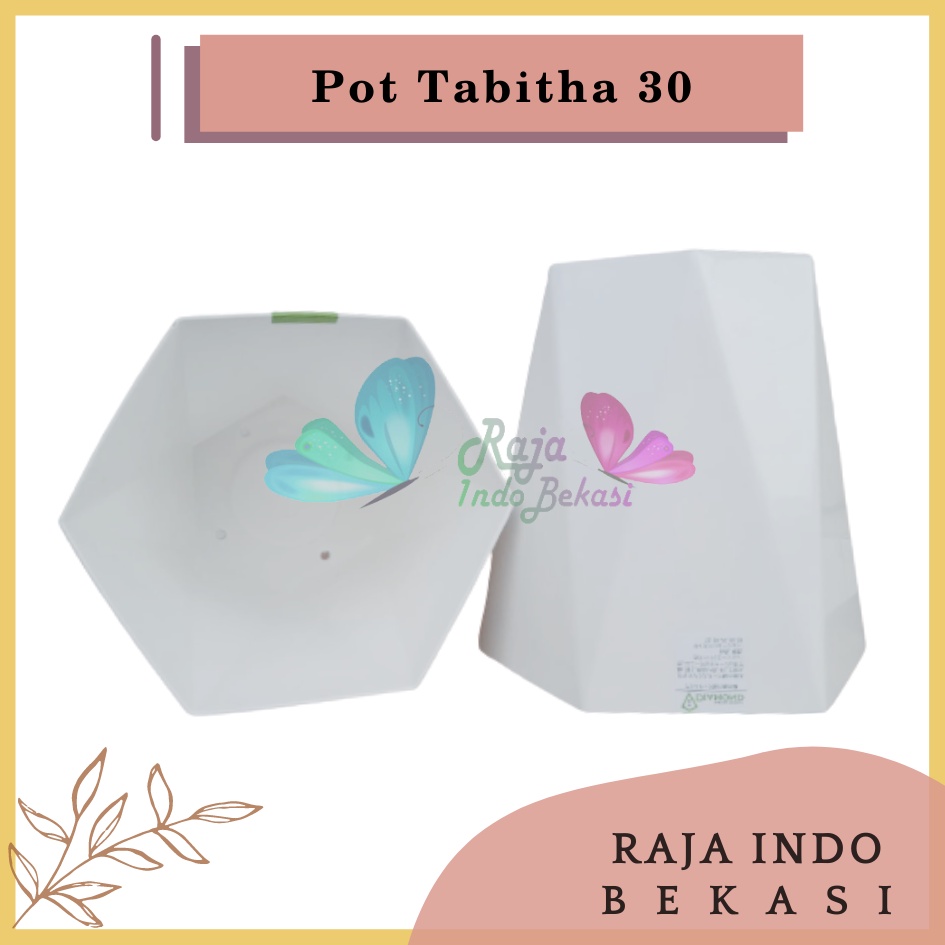 Rajaindobekasi Pot Tabitha Diamond 30 Putih Pot Bunga Tanaman Tinggi Pot Diamond Tabitha Putih Pink 20 25 30 35 Grosir - Bukan Pot Tabitha Prisma 20 30