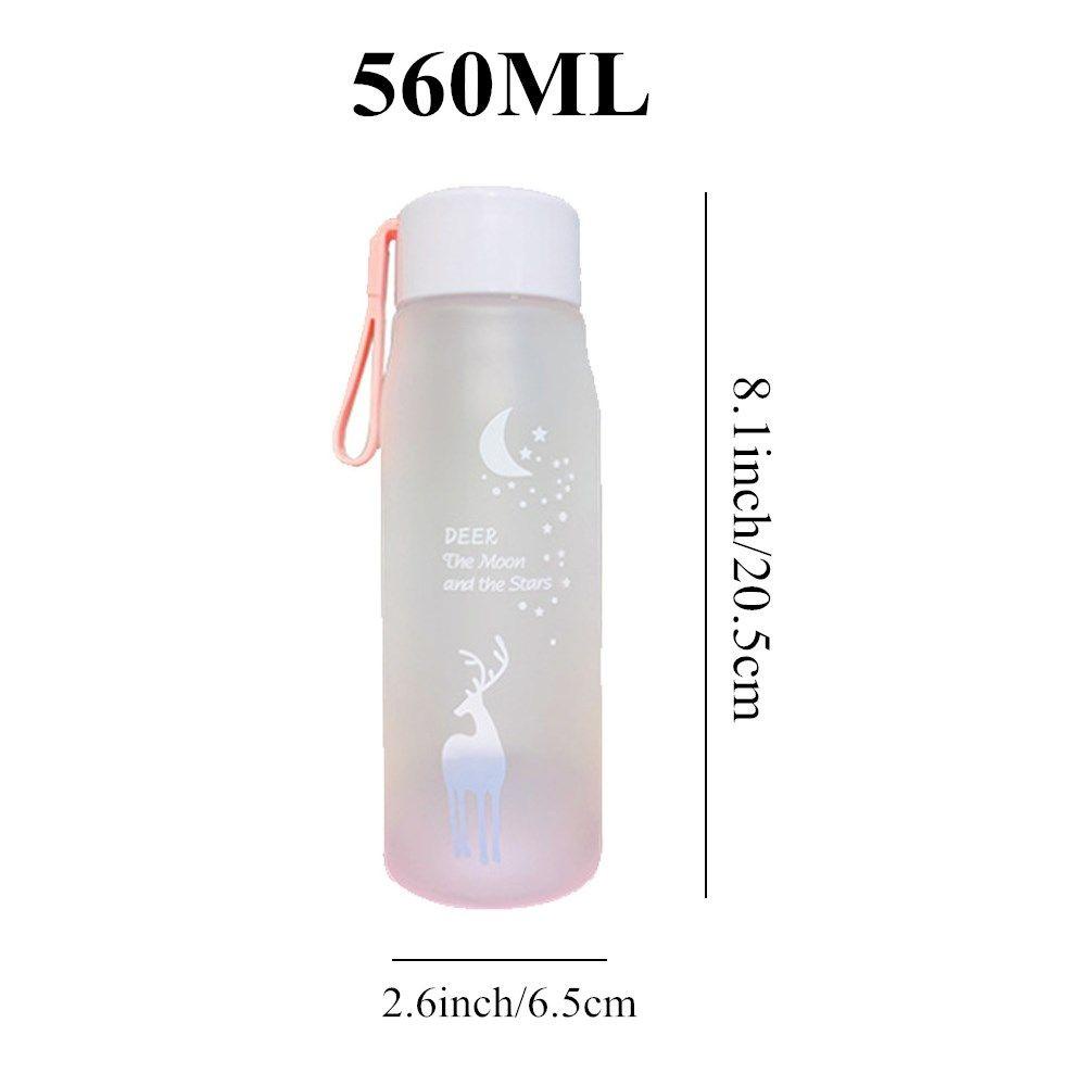 Solighter 560ml Botol Air Minum Travel Portable Olahraga Plastik Anti Jatuh