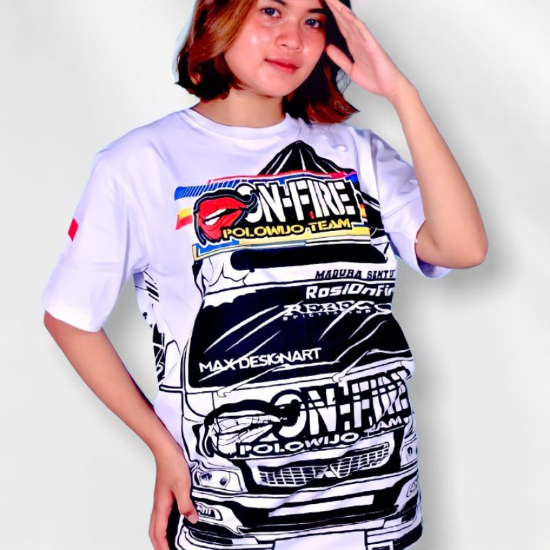 KAOS TRUK ON FIRE SPESIALIS POLOWIJO TEAM || KAOS DRIVER TRUCK ORIGINAL || BAJU KAOS TRUCK KEREN || 