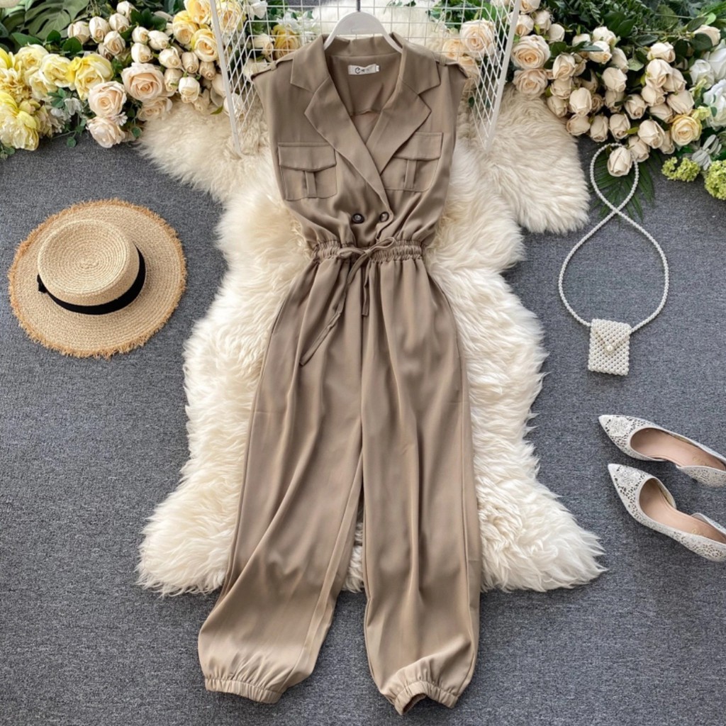 WSE390 - Jumpsuit Gracia Bahan Super Lembut Tidak Berbulu Saku Hidup Bisa COD