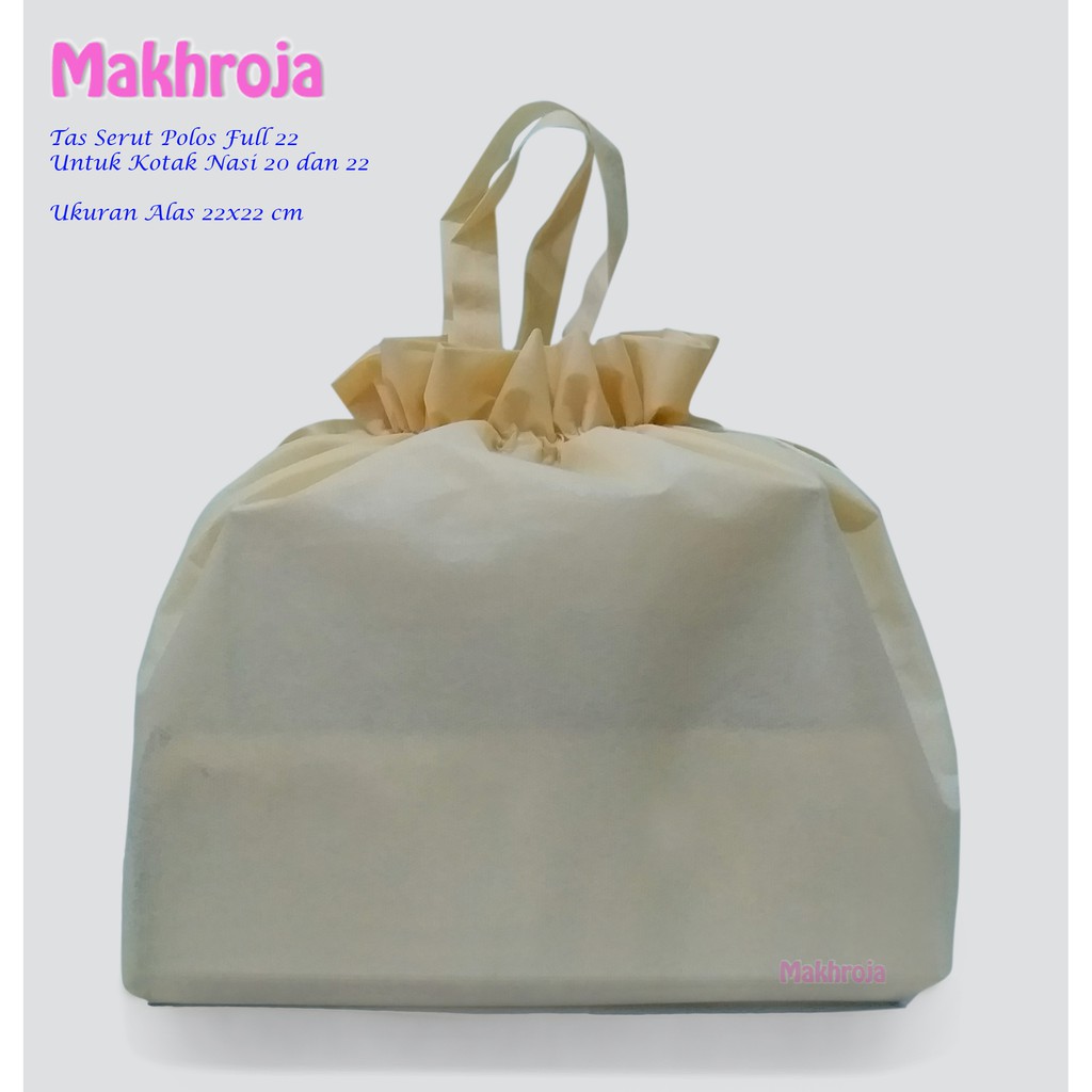 

Tas Hajatan Goodie Bag Spunbond Serut 22 Full Polos Cream