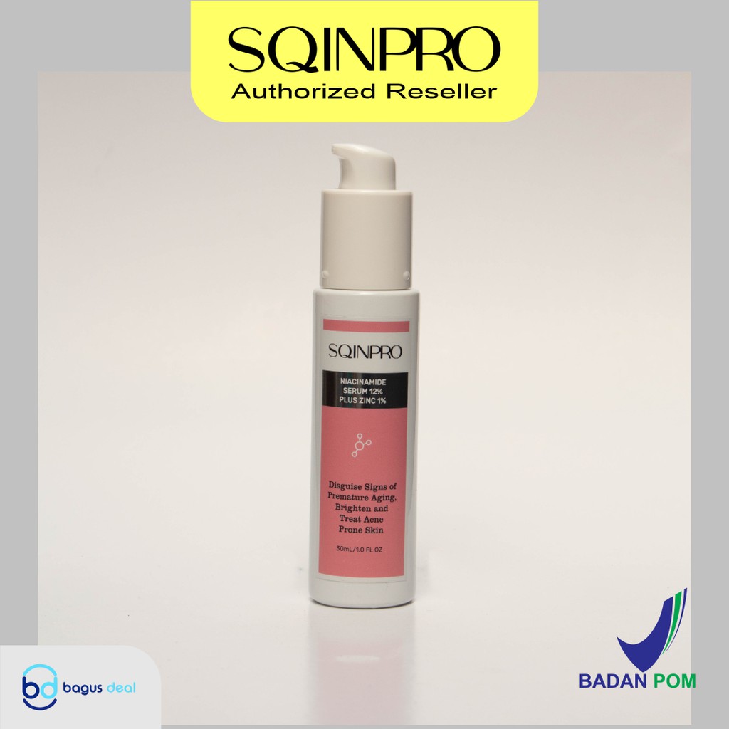 SQINPRO Serum Niacinamide 12% Plus Zinc 1% (30ml) | Anti Aging | BPOM