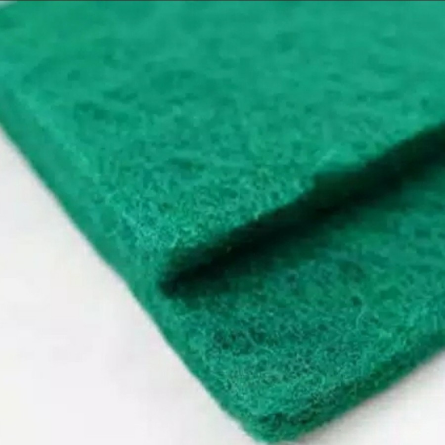 BUSA GREEN WOLL 100 X 100 X 2CM / GREEN COARSE WOLL MEDIA FILTER KOLAM AQUARIUM / BUSA HIJAU