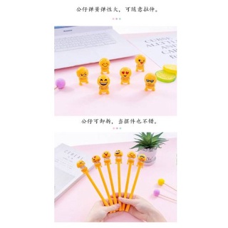 Pulpen Gel Kuning Emoji 1 Pcs Murah