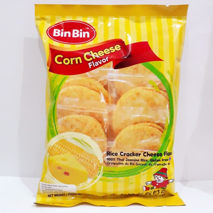 

Hemat Bin Bin Corn Cheese Rice Cracker / Krekers Beras Rasa Jagung Keju Trendi