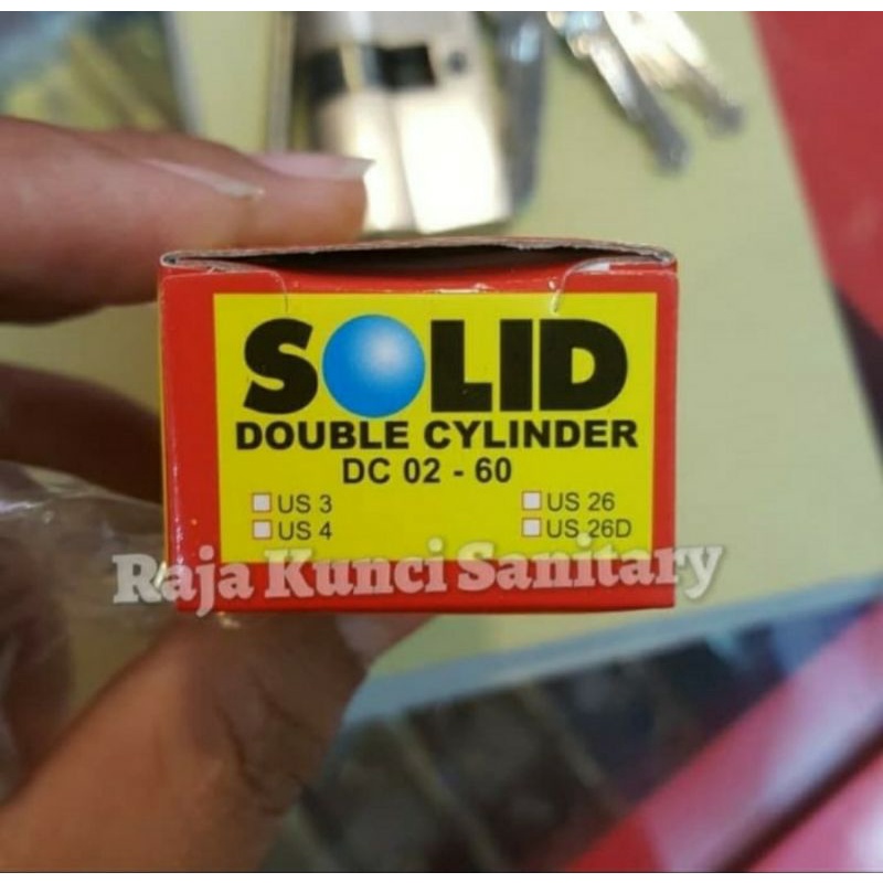 Cylinder Solid 60 mm/Double Cylinder Solid 60mm SN(Satin Nikel)