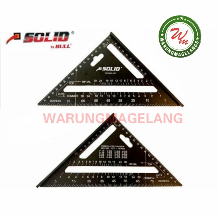 

Penggaris Segitiga siku 7 inch bahan almunium Solid