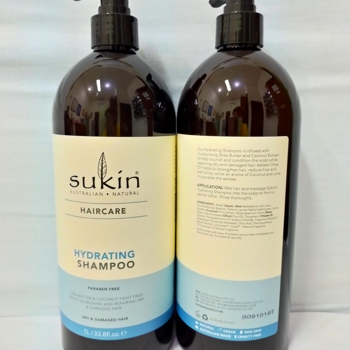 Terbatas - Sukin 100% Organic - Hydrating Shampoo - 1 L