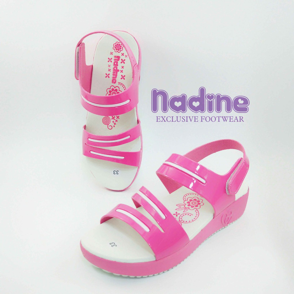 Nadine Sandal Let Anak Wedges 31 - 35 Hak 3 Cm Tali Perempuan Casual Fashion Cewek Slop N05