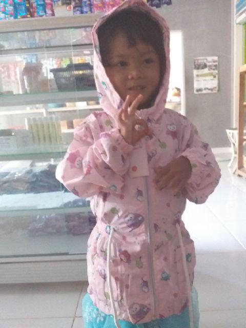 3-7T Bayi Perempuan Jaket Tahan Angin anak Pakaian Hooded