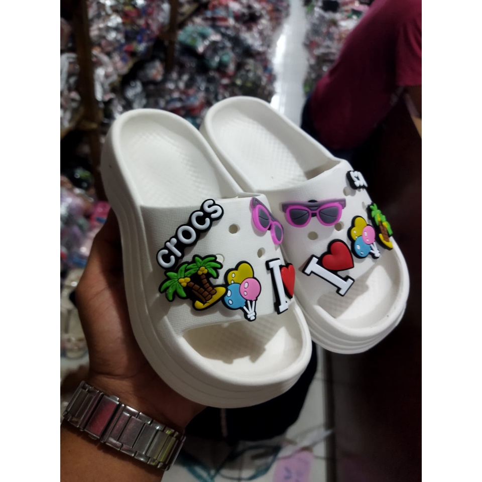 SANDAL ANAK  FUJI JIBBITZ VIRAL EVA SENDAL SLOP ANAK PEREMPUAN 7806+29(30-35)SANDAL ANAK LANCOME TERLARISS/sandal anak terlaris 2022/sandal viral/sandal import