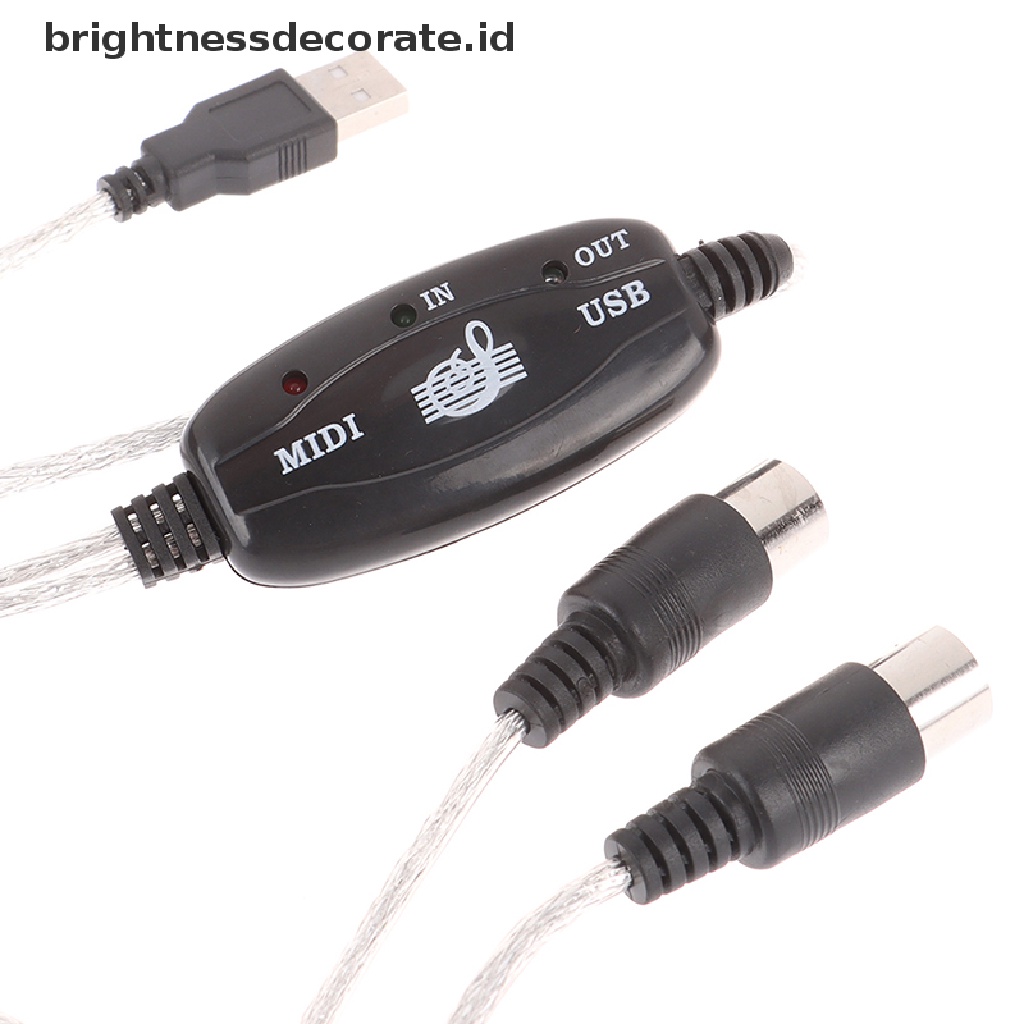 Kabel Adapter Converter Usb In-Out Midi Interface Ke Pc Untuk Musik