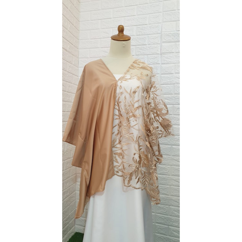 Blouse half mix tille mirror