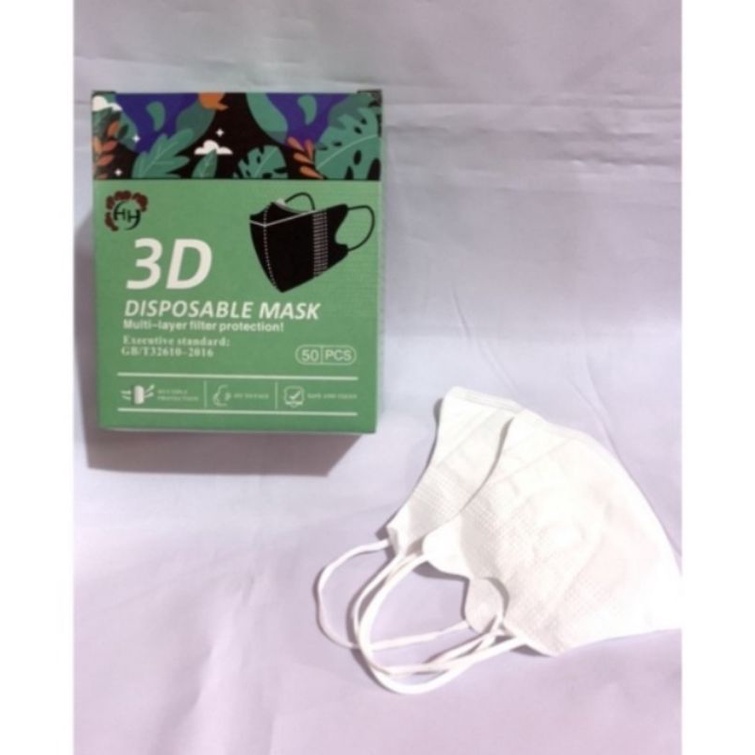 Masker duckbill putih