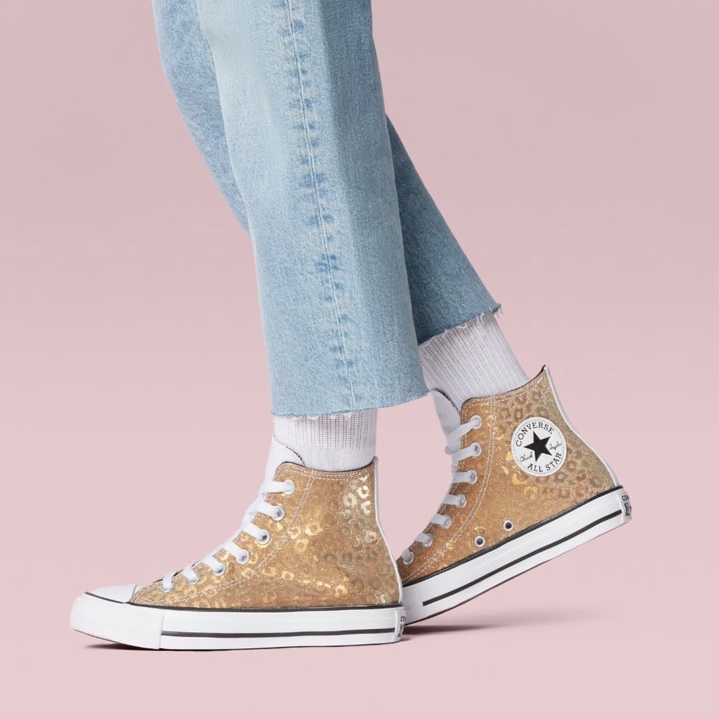 Converse Chuck Taylor All Star Leopard Glitter Saturn Gold White