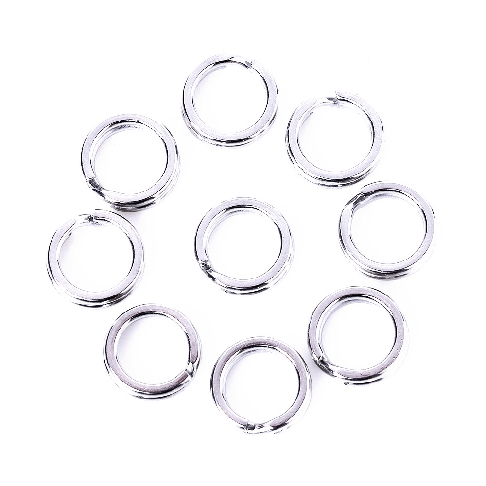 Hengjia 1pc Ring Konektor Umpan Pancing Bahan Stainless Steel Ukuran 6mm