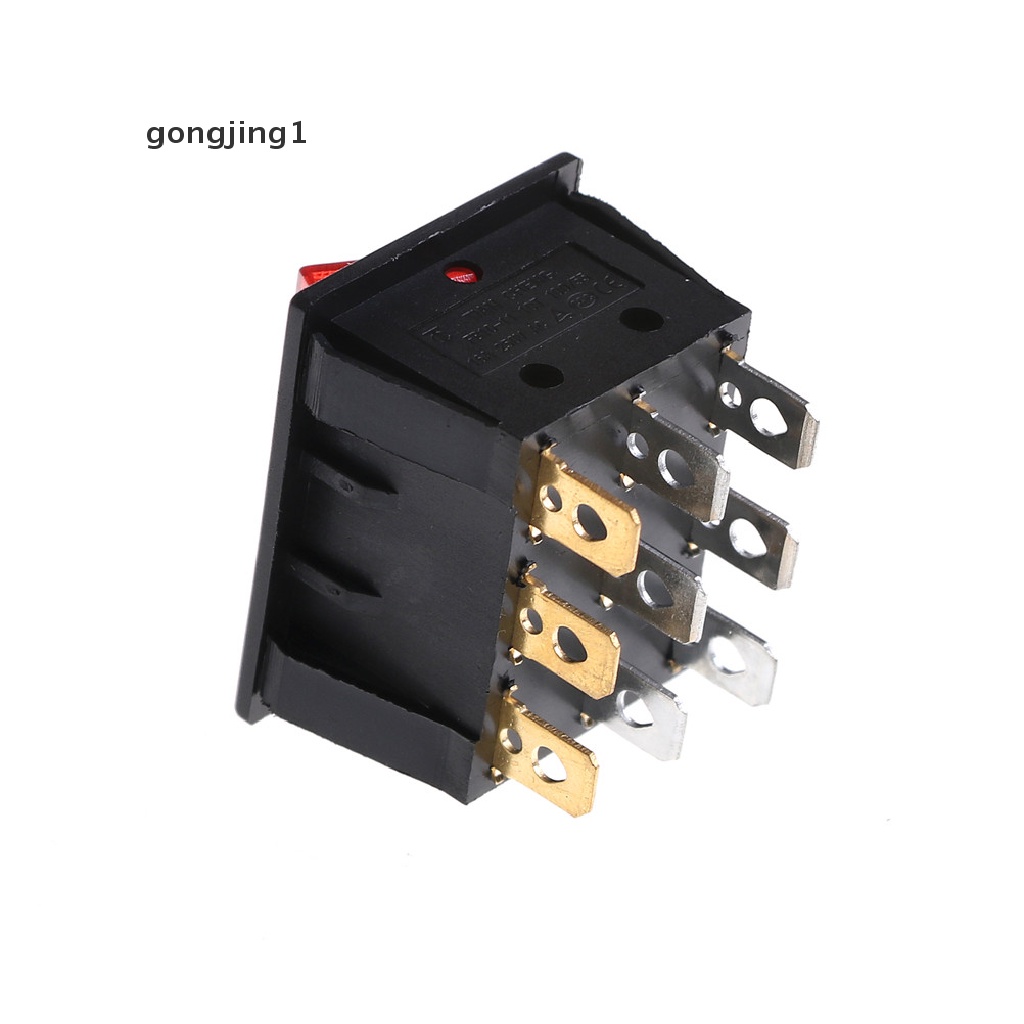 Ggg KCD3 34x40 Saklar Rocker Switch 9 Pin 2 Posisi Dengan Lampu Merah