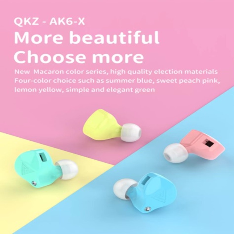 (ORIGINAL)QKZ AK6X AK6-X HIFI IEM Earphone WITH MIC