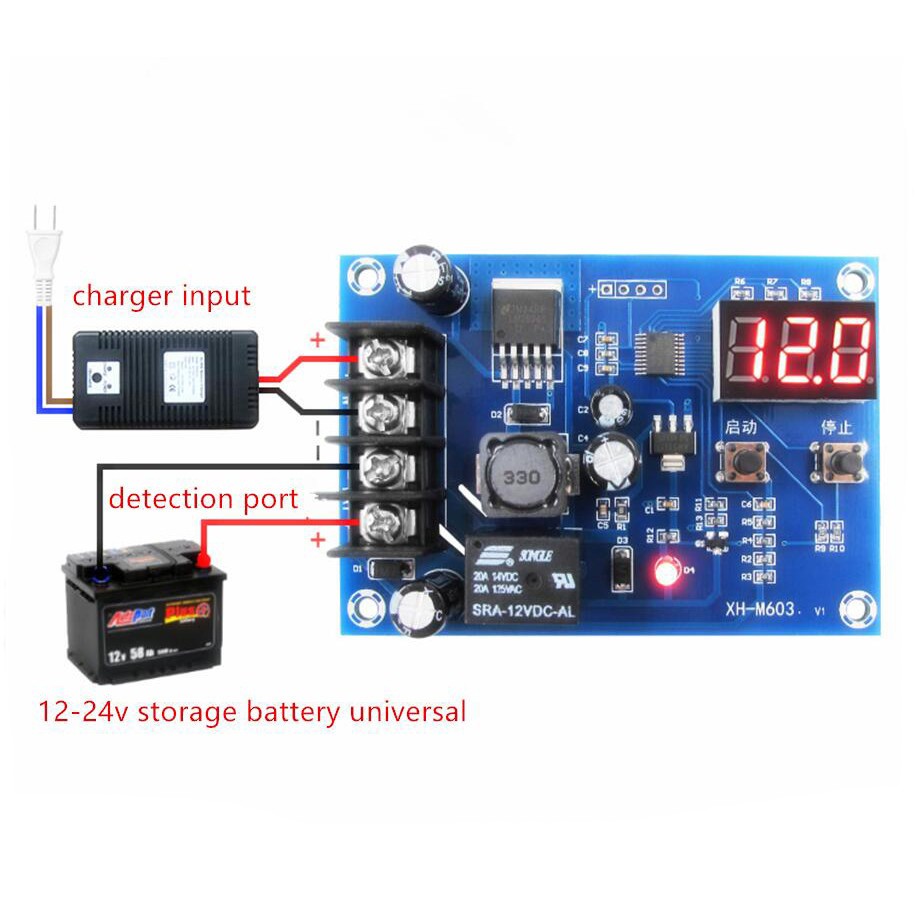 Charge Control Module 12-24V Lithium Battery Protection Board XH-M603