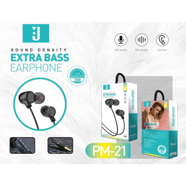 Hf Earphone Headset J PM-21 Extra Bass Hf