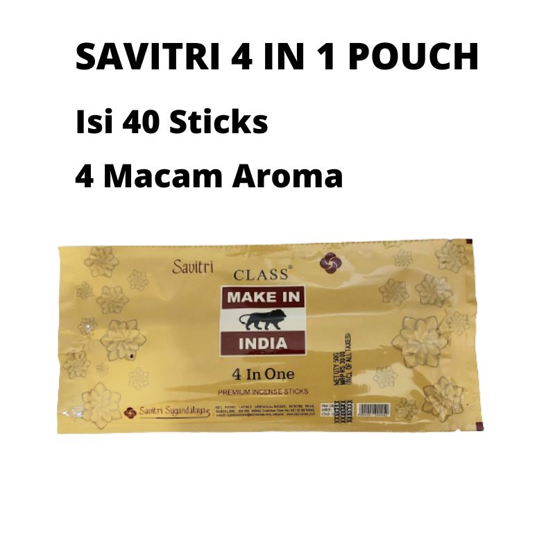 Dupa Asli India 4 in 1 Pouch By Savitri Isi 40 Sticks