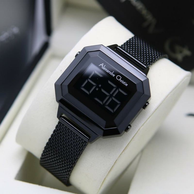 Jam Tangan Alexander Christie Wanita Full Black ac9338 Original