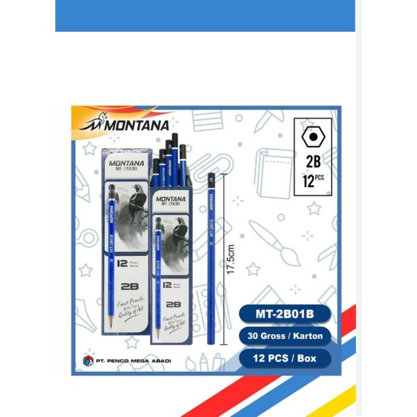 

Pensil 2b Biru/hijau murah isi 12 batang