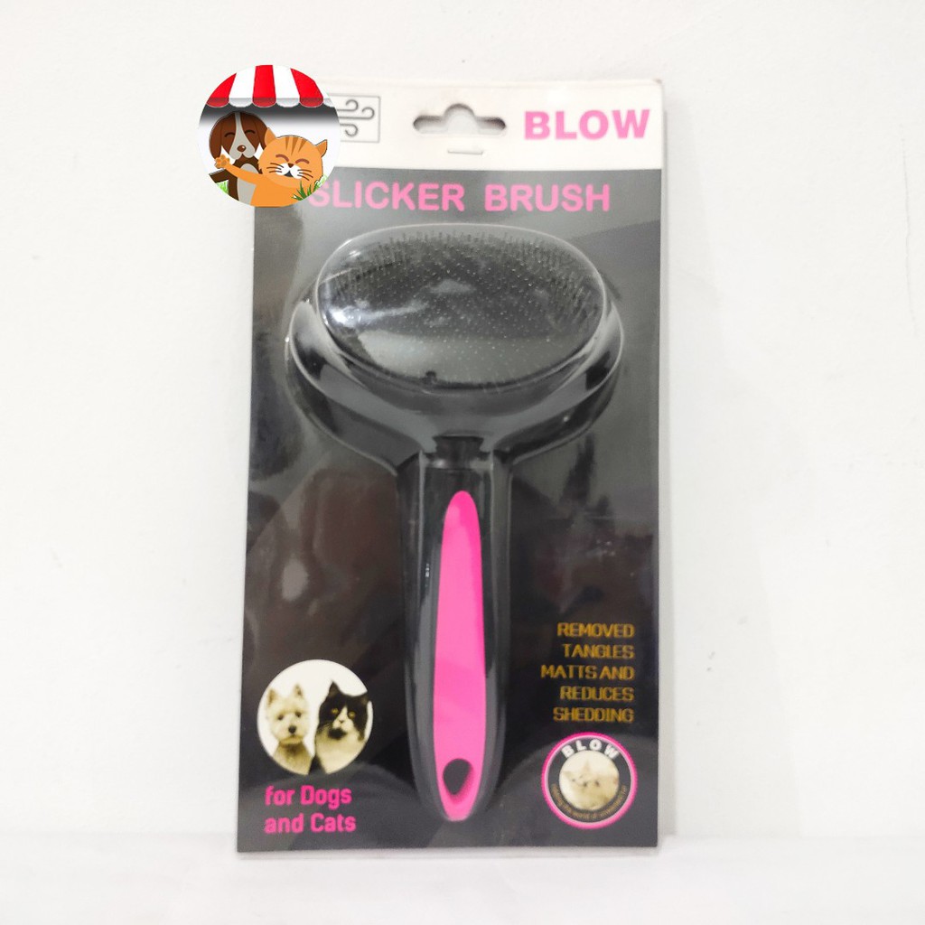 SISIR Kucing Anjing Kelinci BLOW OVAL SLICKER BRUSH