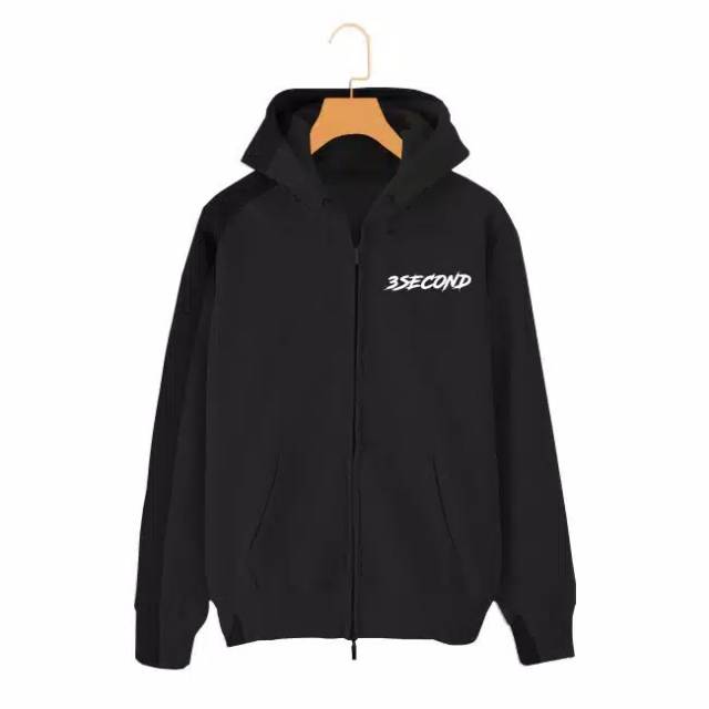 SWEATER JUMPER HOODIE RESLETING 3SECOND HITAM PRIAWANITA