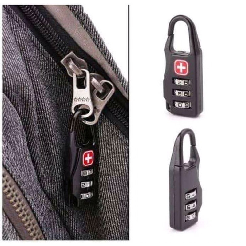 Gembok Tas Koper Anti Maling Mini kode Password Zipper Lock Mini Kunci Tas Ransel