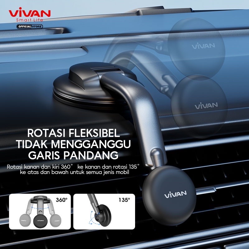 VIVAN Car Holder Magnetic CHS13 Universal Rotasi Fleksibel 360° - Garansi 1 Tahun