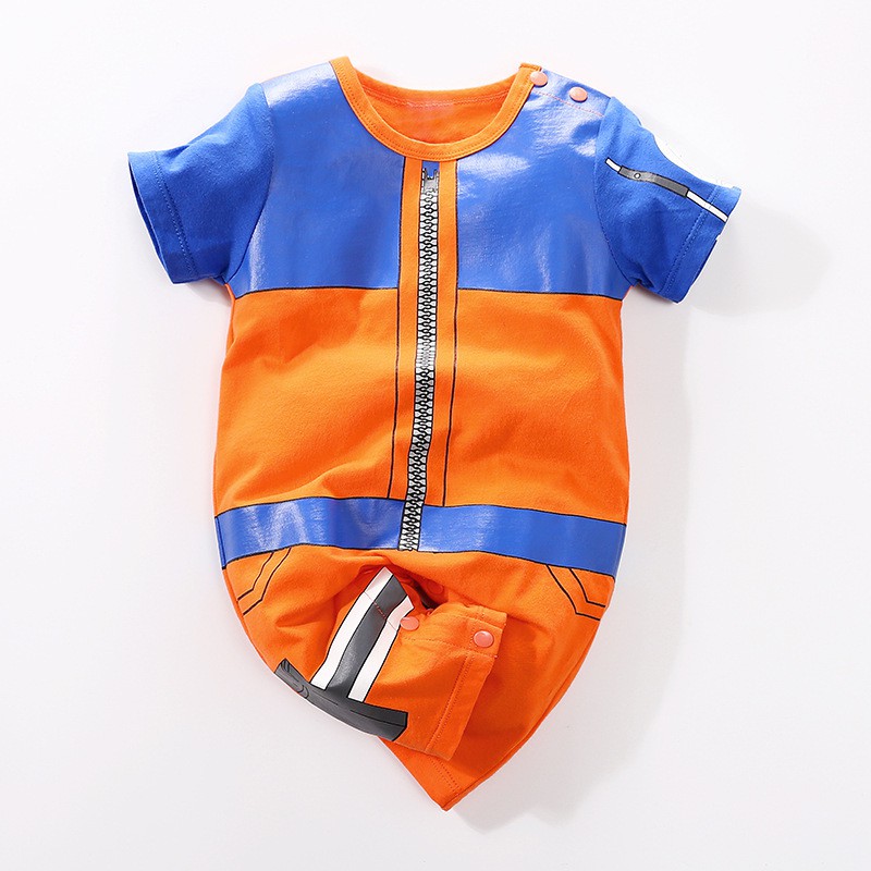 Baju Bayi Romper Lengan Pendek Baby Jumper Anak Bayi cowo Anime Naruto Kakashi Akatsuki Ninja Uchiha-1