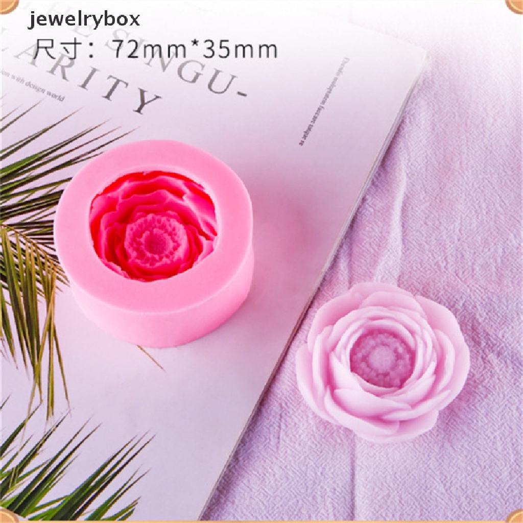 Cetakan Sabun Handmade Bentuk Bunga Peony Bahan Silikon Untuk Dekorasi