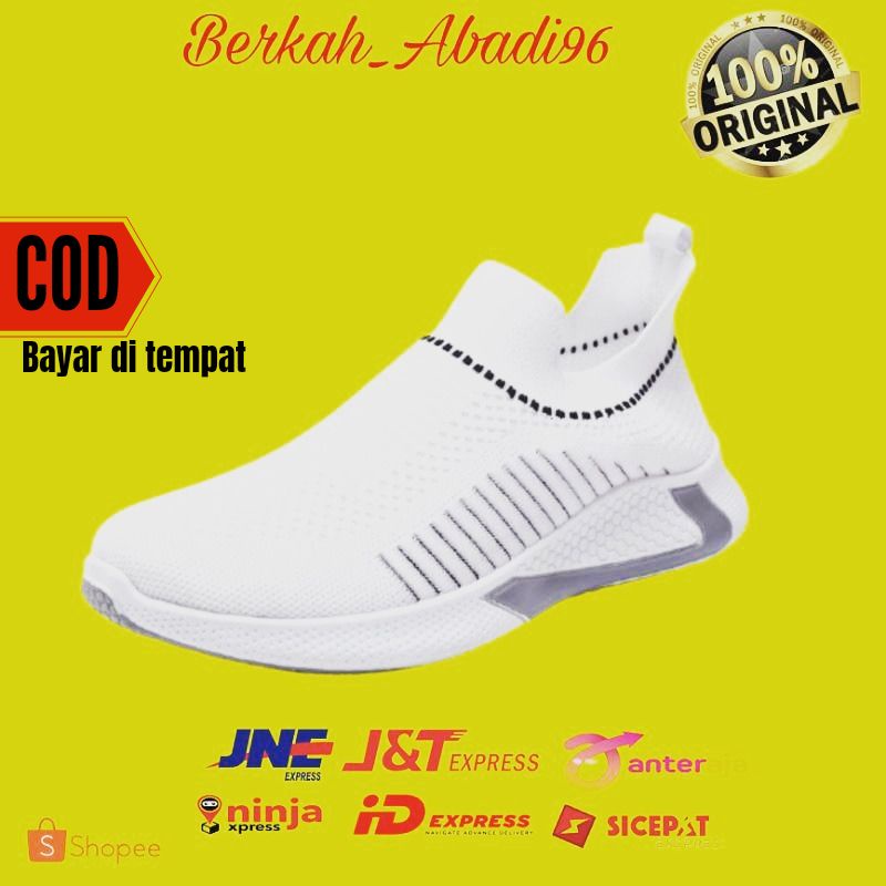 sepatu pria sneaker terbaru sepatu slip on hitam putih sepatu cowok import sepatu olahraga