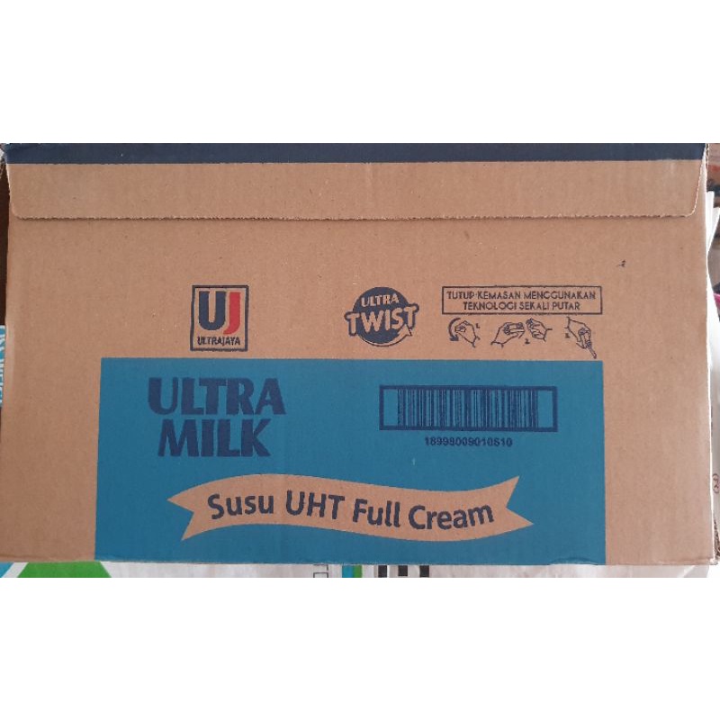 

Susu ULTRA milk uht full cream 1L / DUS plain Putih KARTON ISI 12 LITER