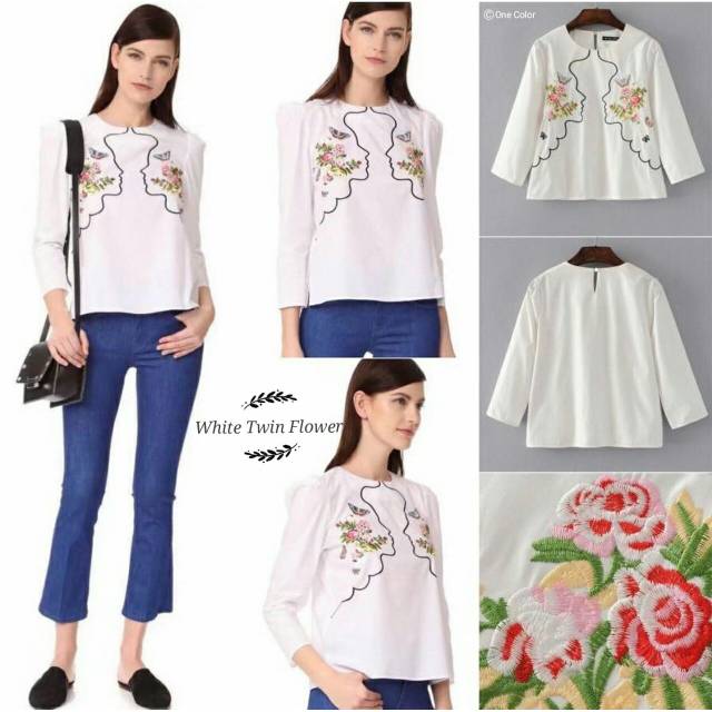 

GhaudyShop White Twin Flower white - 595